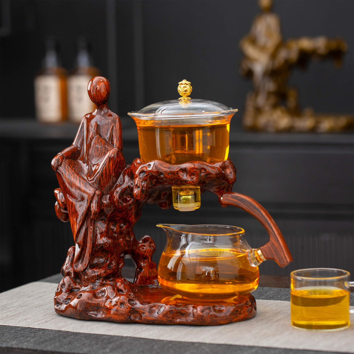Kungfu Tea Sets Semi Automatic Glass Teapot Set (12 Fl Oz)
