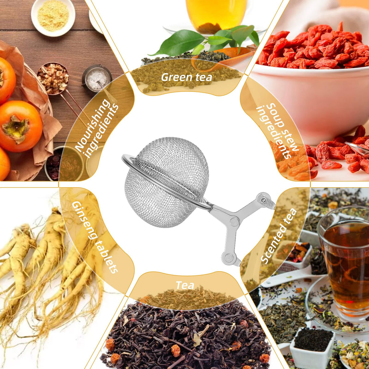 36PCS Tea Infuser Filter with Handle (36 Count)
