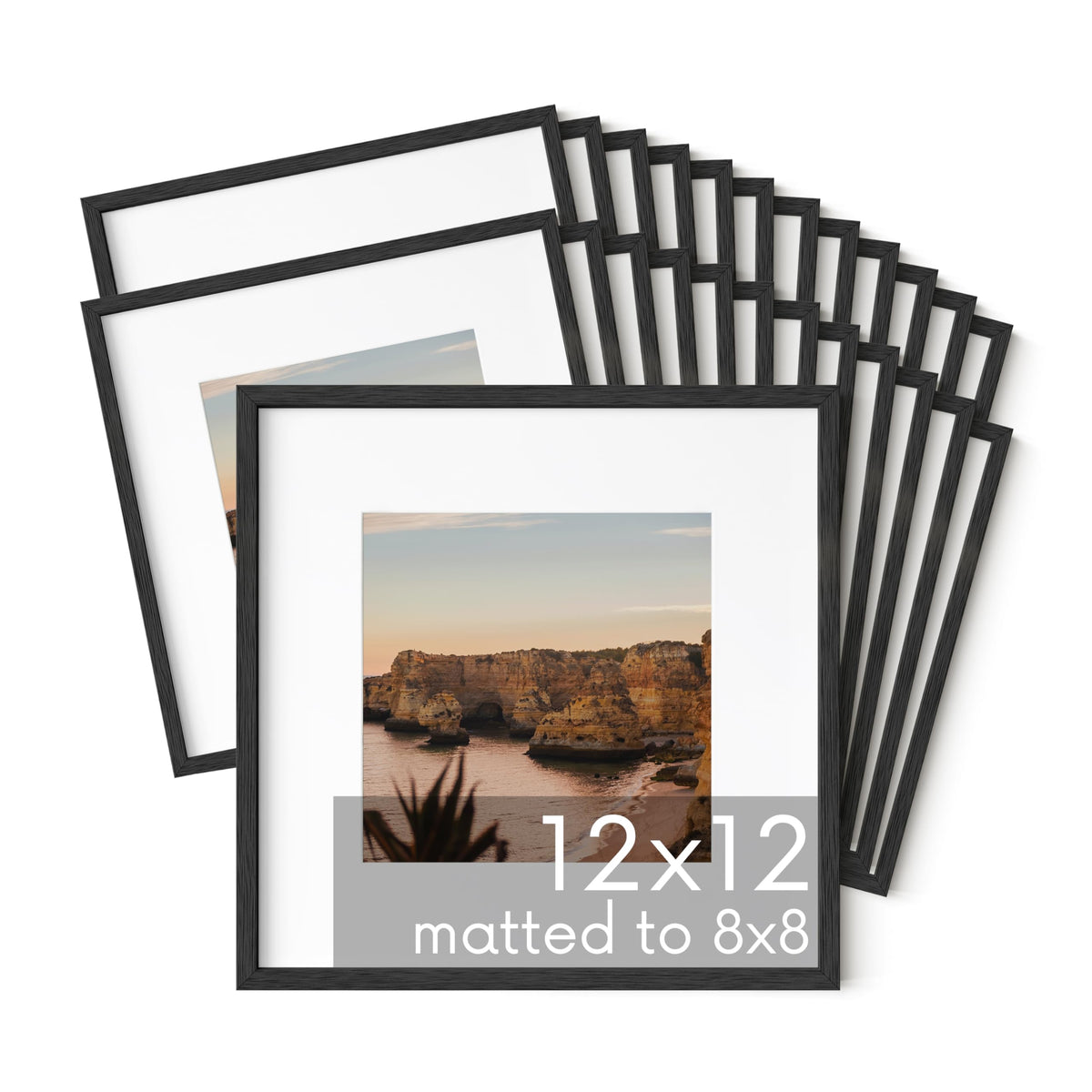Black Oak Wood 12x12 Picture Frames
