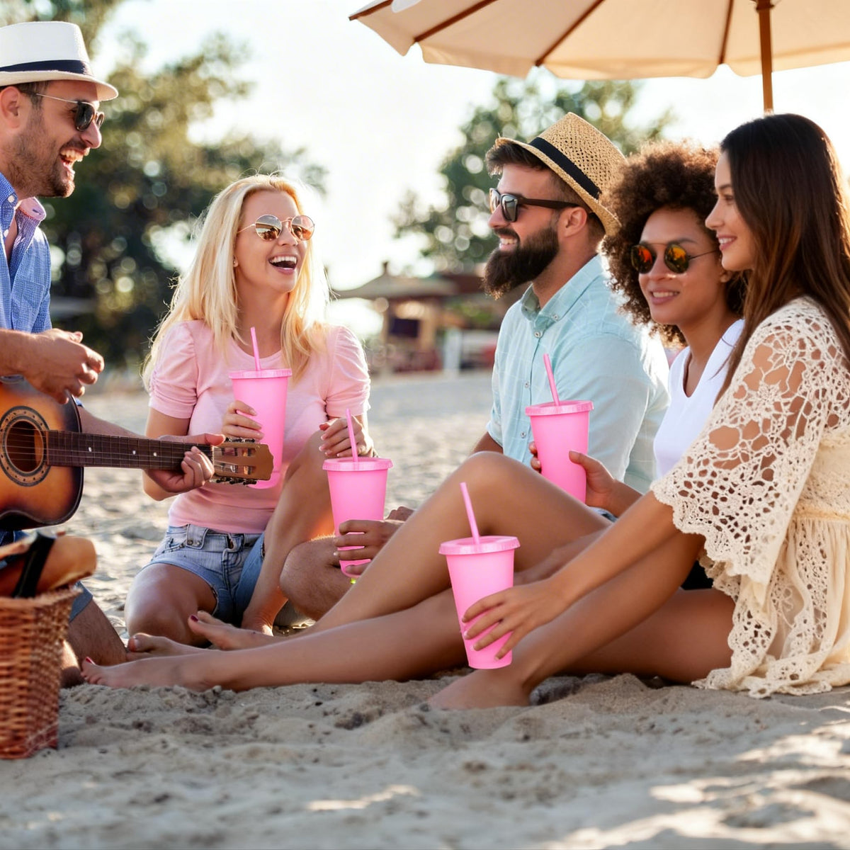 24 oz Reusable Plastic Cups (24 Count)