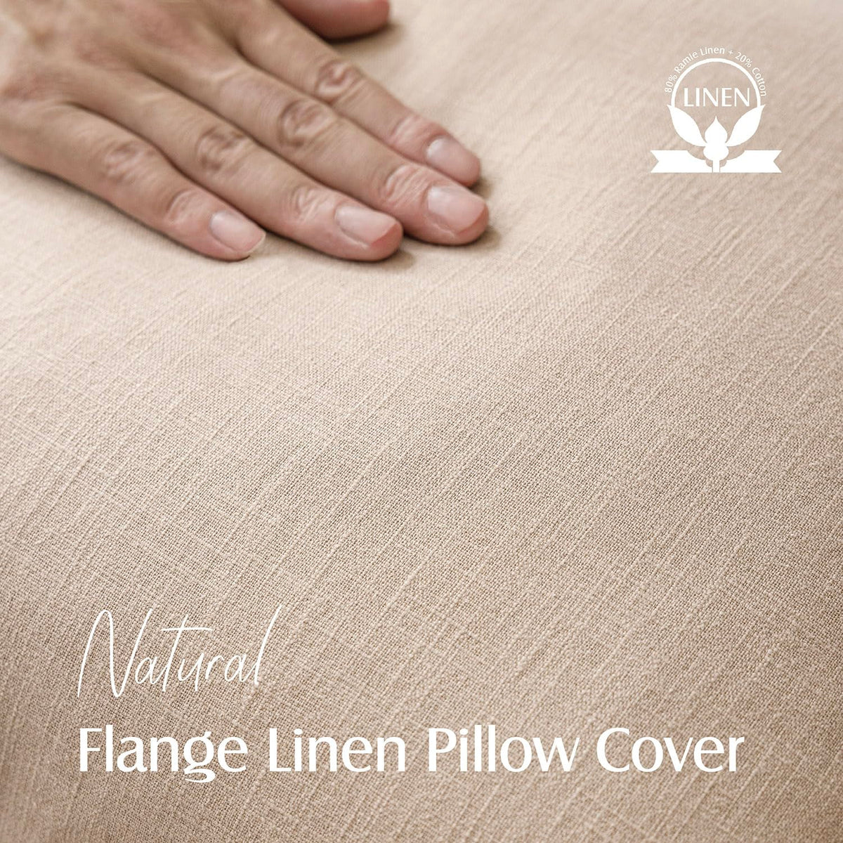 Pack of 2 Decorative Linen Solid Throw Pillow Covers Accent Lumbar Cushion Case Boho Farmhouse Pillowcase for Chair Couch Sofa Bedroom Living Room Home Decor 12 x 20 Inch Tan Beige (2 Count)