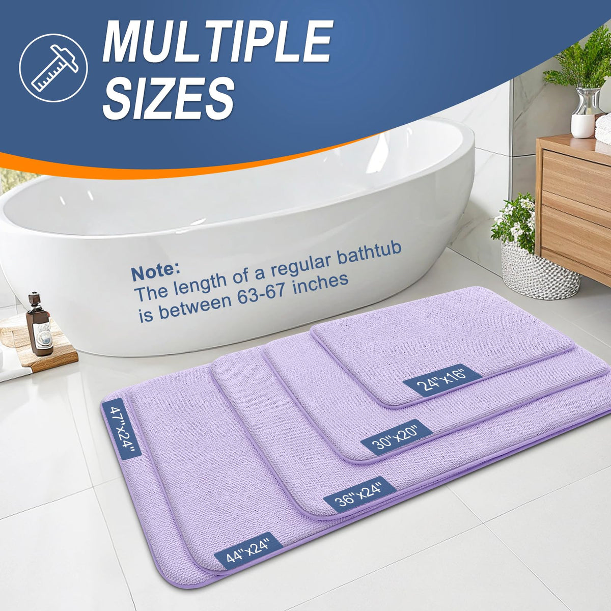Thick Memory Foam Bathroom Rugs 30x20