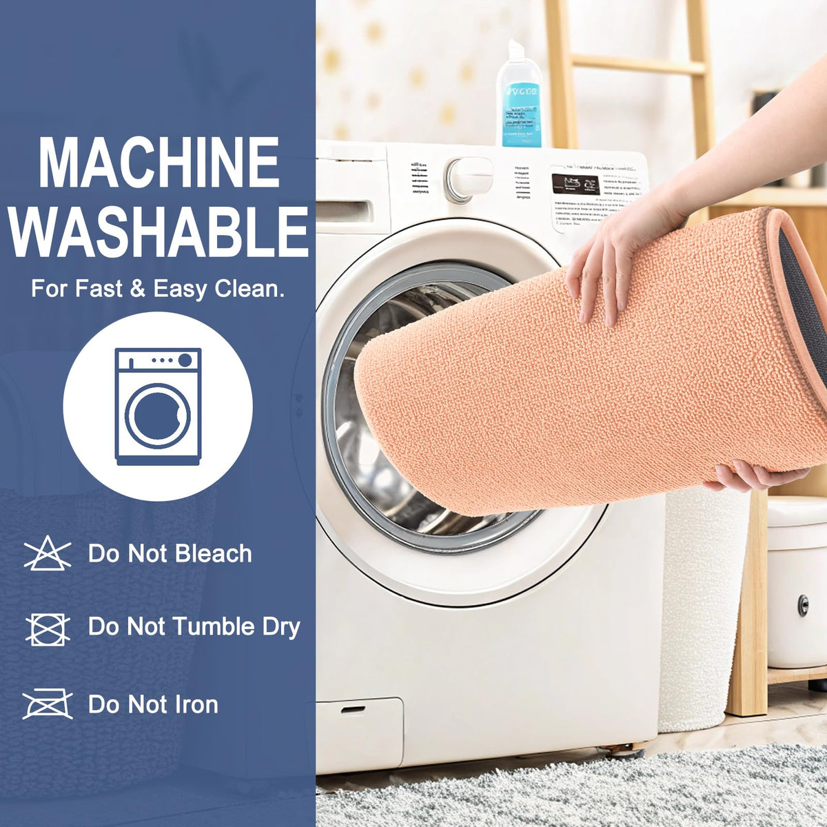 Memory Foam Small Bathroom Rugs 24x16 (4 Count)
