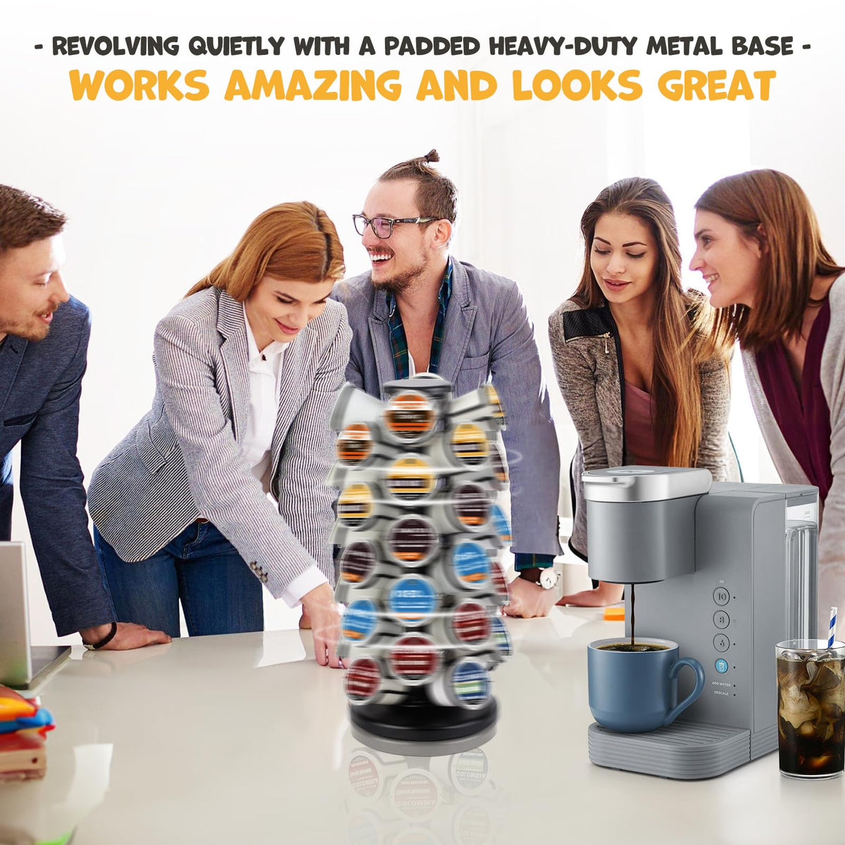K Cup Holder Coffee Pods Holder Storage Organizer Stand 40 Pods Capacity