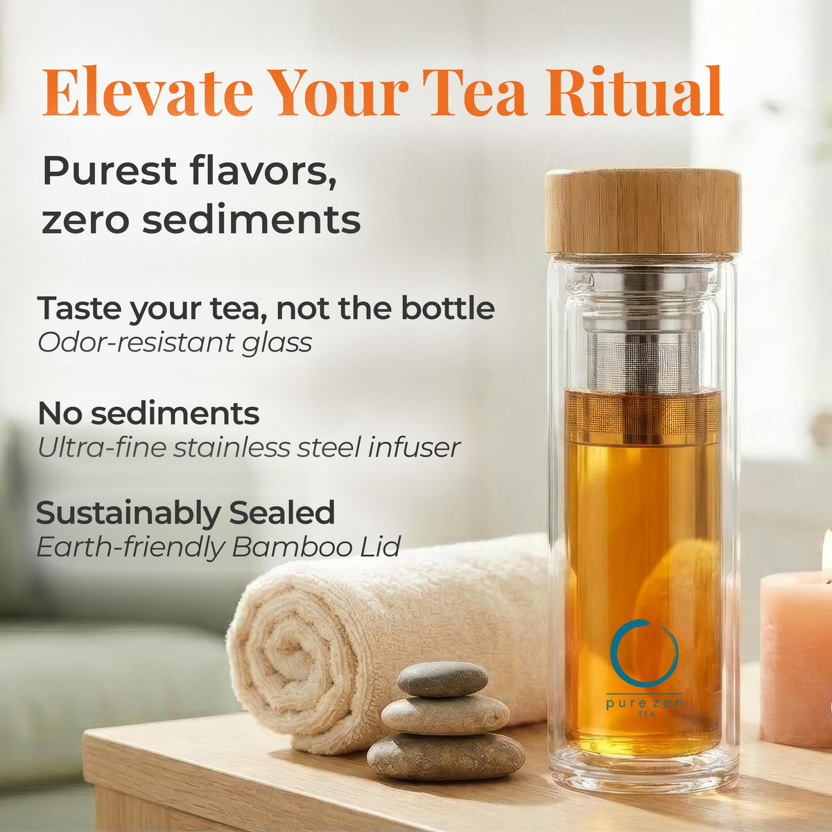 Glass Tea Infuser Bottle