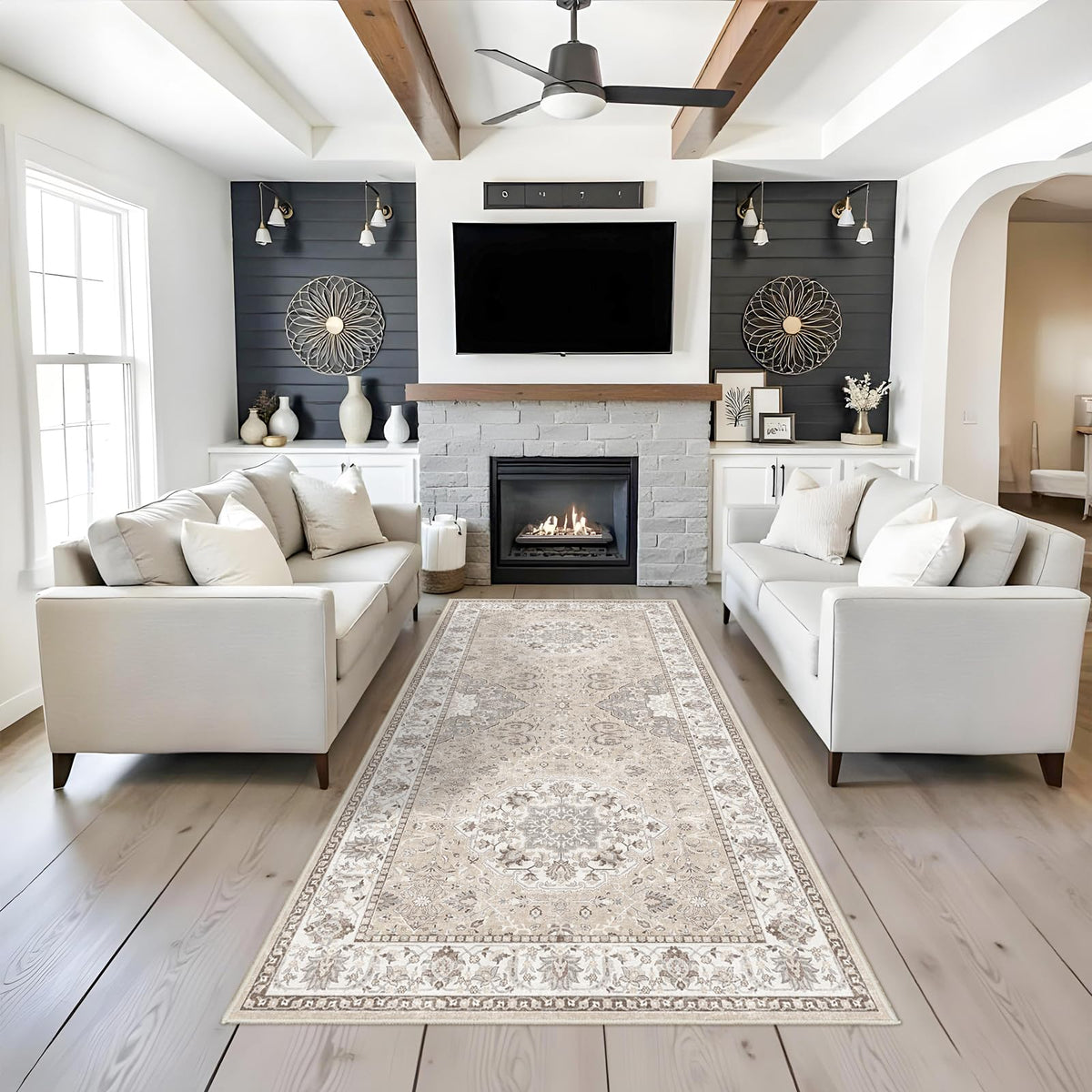 Washable 4x8 Hallway Runner Rug (32.26 Sq Ft)