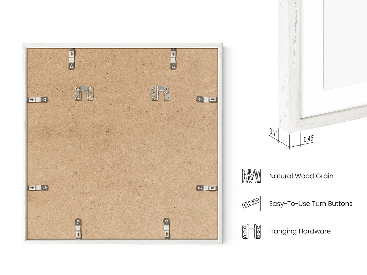 White Oak Wood 16x16 Picture Frames (9 Count)
