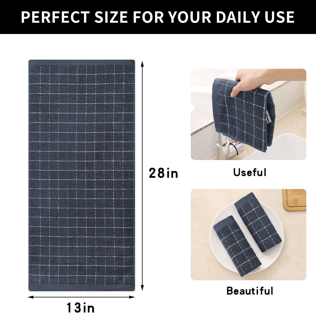 100% Cotton Terry Kitchen Towels (18 Count)