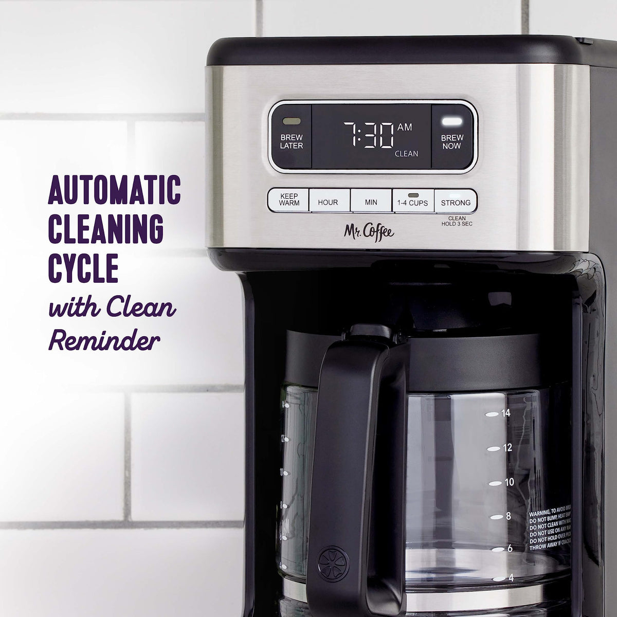 14 Cup Programmable Coffee Maker Stainless Steel (70 Fl Oz)