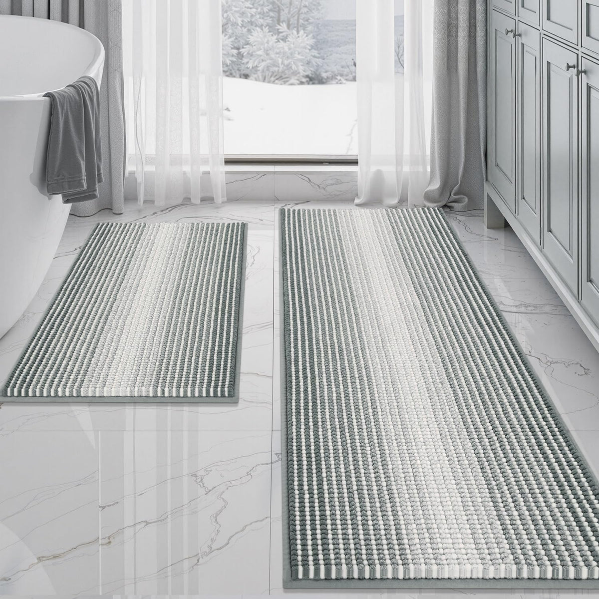 Bathroom Rugs Sets 2 Piece (12.85 Sq Ft)
