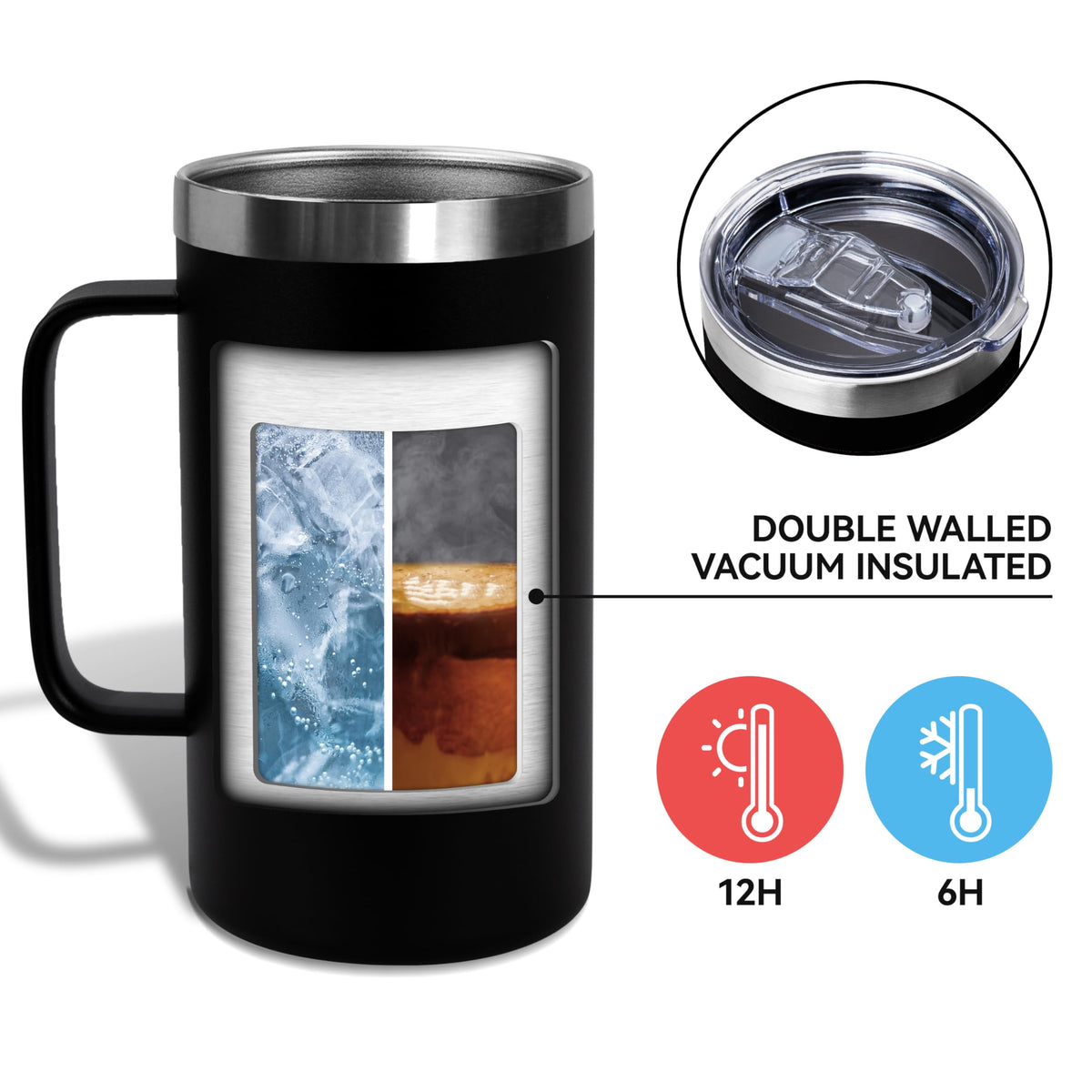 24oz Mug with Handle and Lid