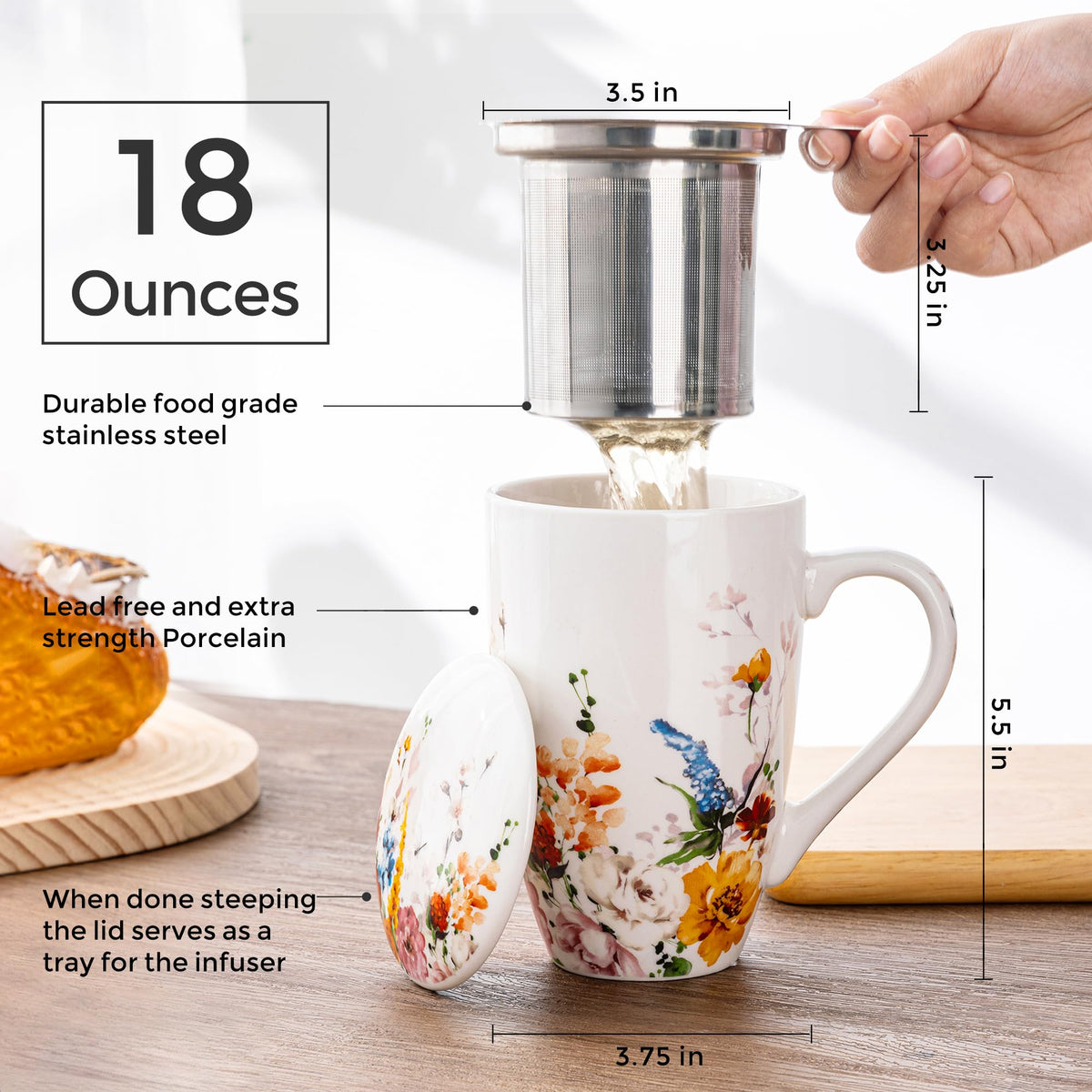 Tea Mug with Infuser and Lid