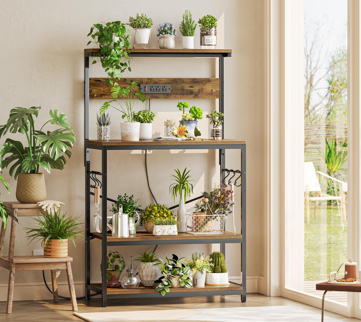 Bakers Rack with Power Outlets