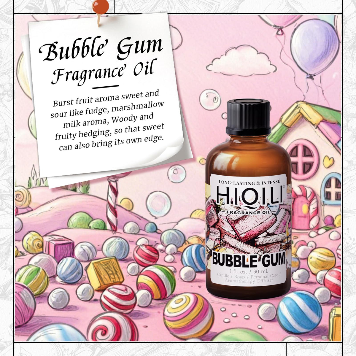 Bubble Gum Fragrance Oil for Soap Making & Home Diffsuer