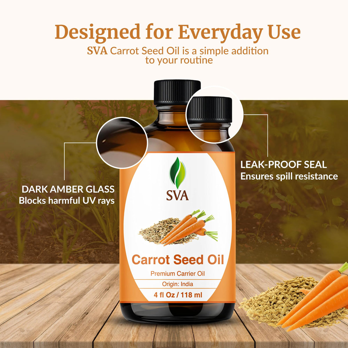 SVA Carrot Seed Carrier Oil (4 Fl Oz)