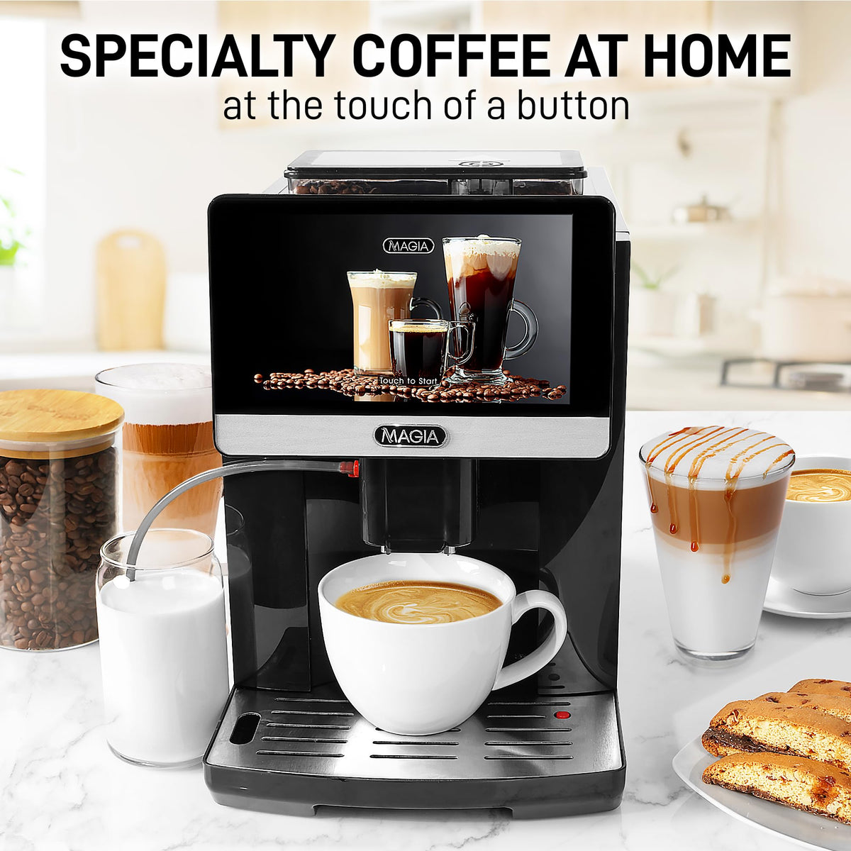 Zulay Magia Super Automatic Espresso Maker Machine with Grinder