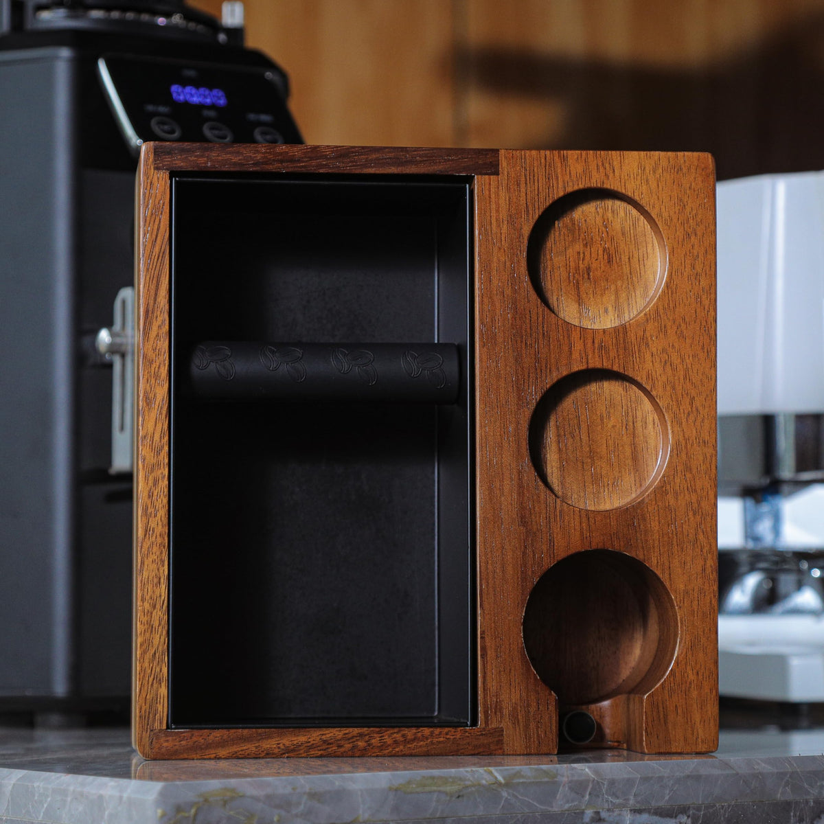 51mm Espresso Knock Box and Tamping Station