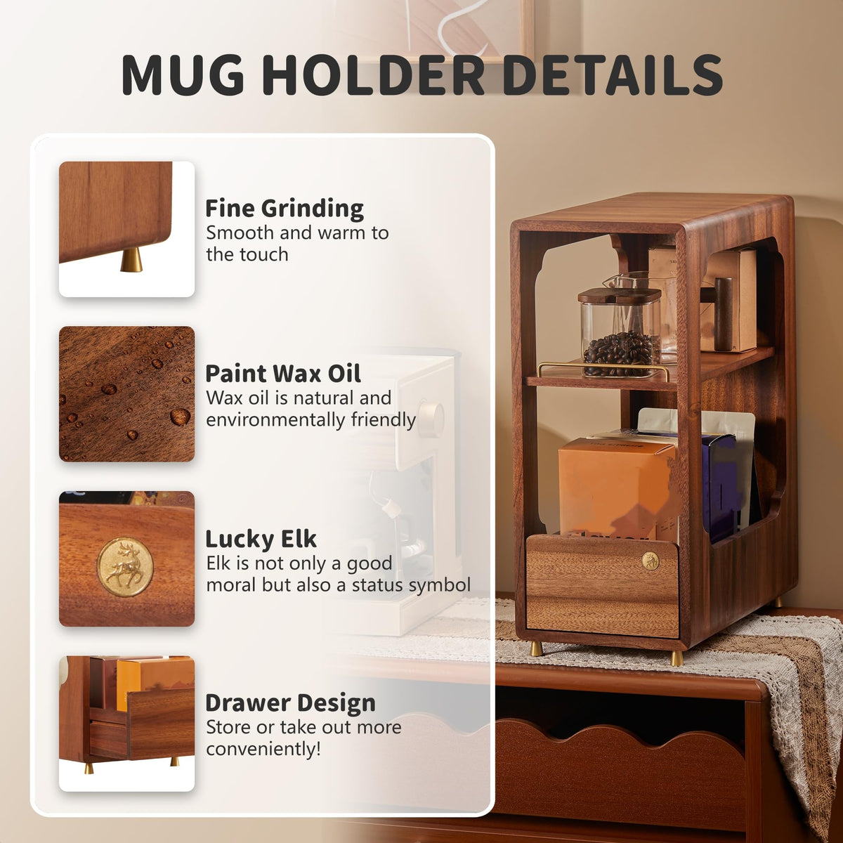 Coffee Bar Organizer for Countertop
