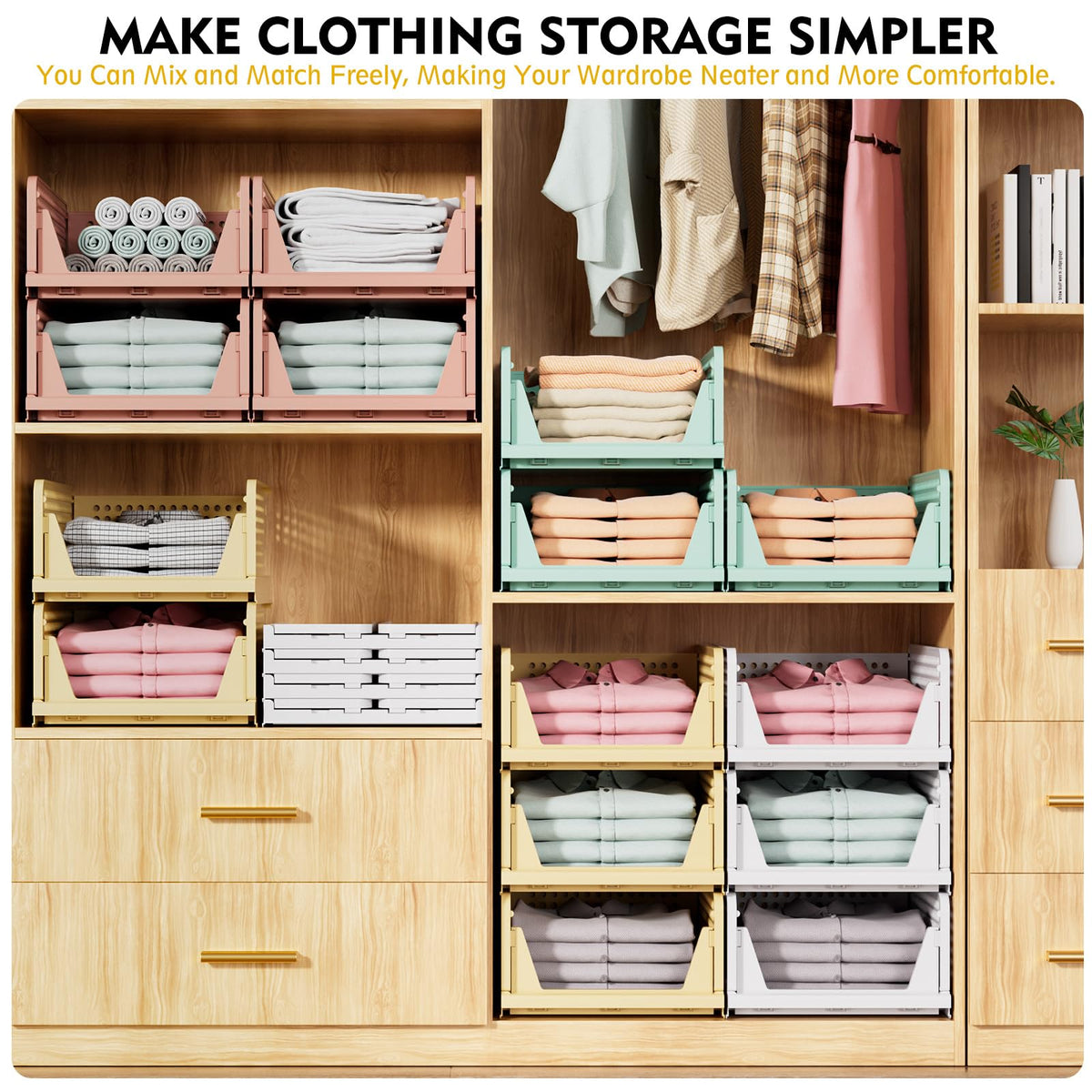 5 Pack Closet Organizer Basket (5 Count)