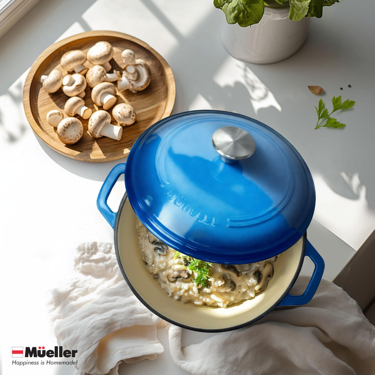 7.5 QT Enameled Cast Iron Dutch Oven