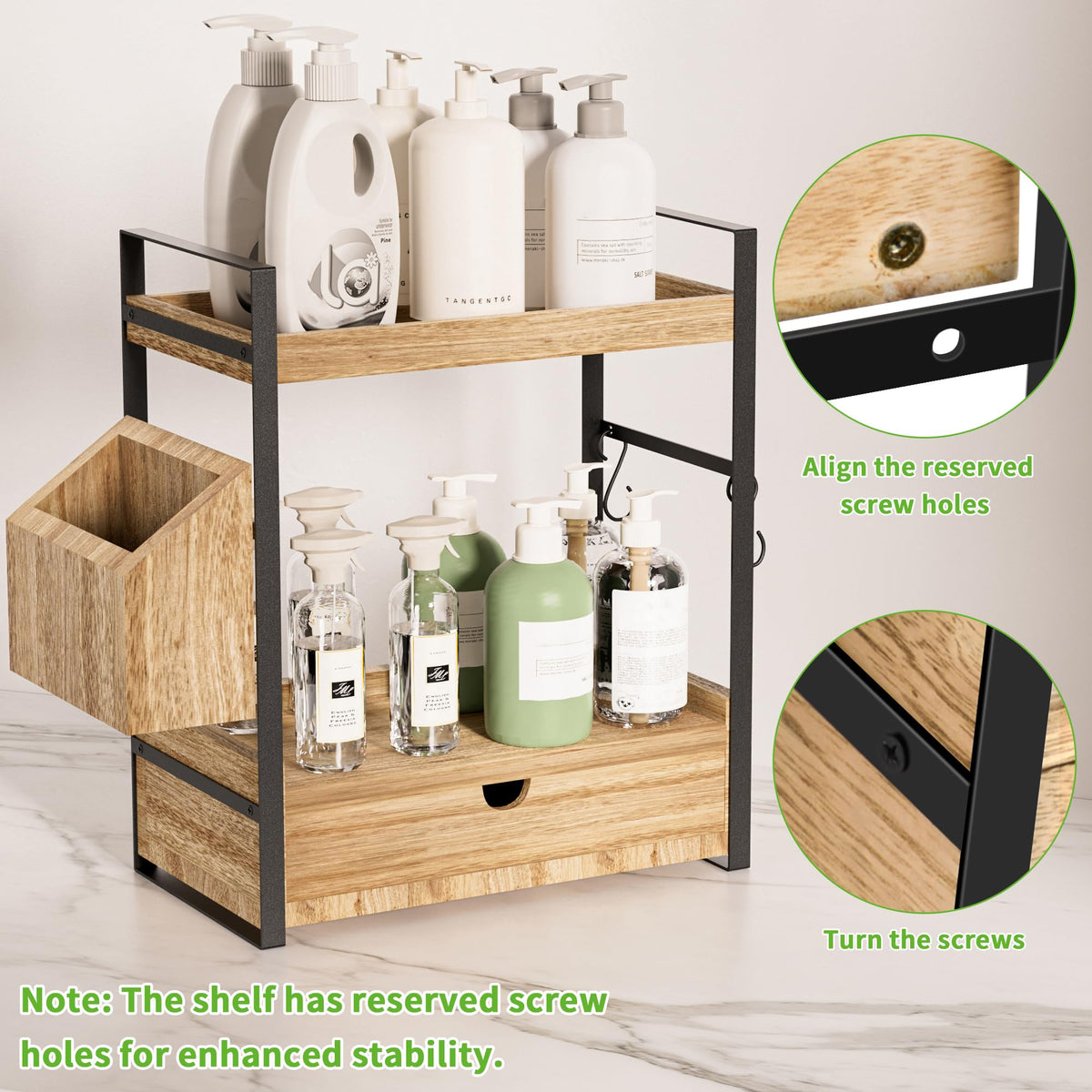 2 Tier Bathroom Counter Organizer