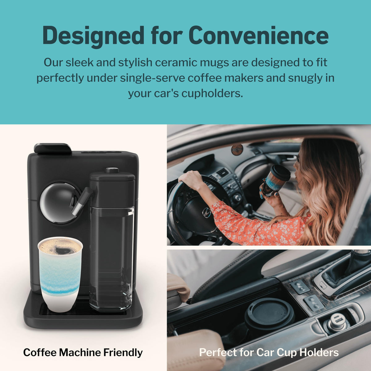 Travel Mug Portable Coffee To Go Mug Microwave & Dishwasher Safe Coffee Cups Reusable