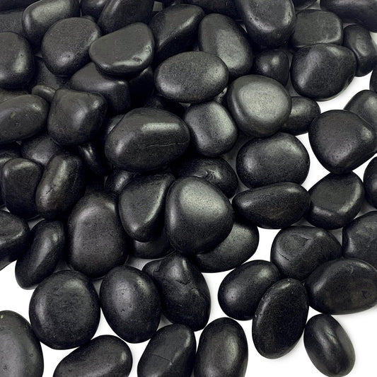 40 lbs Black River Rock for Landscaping