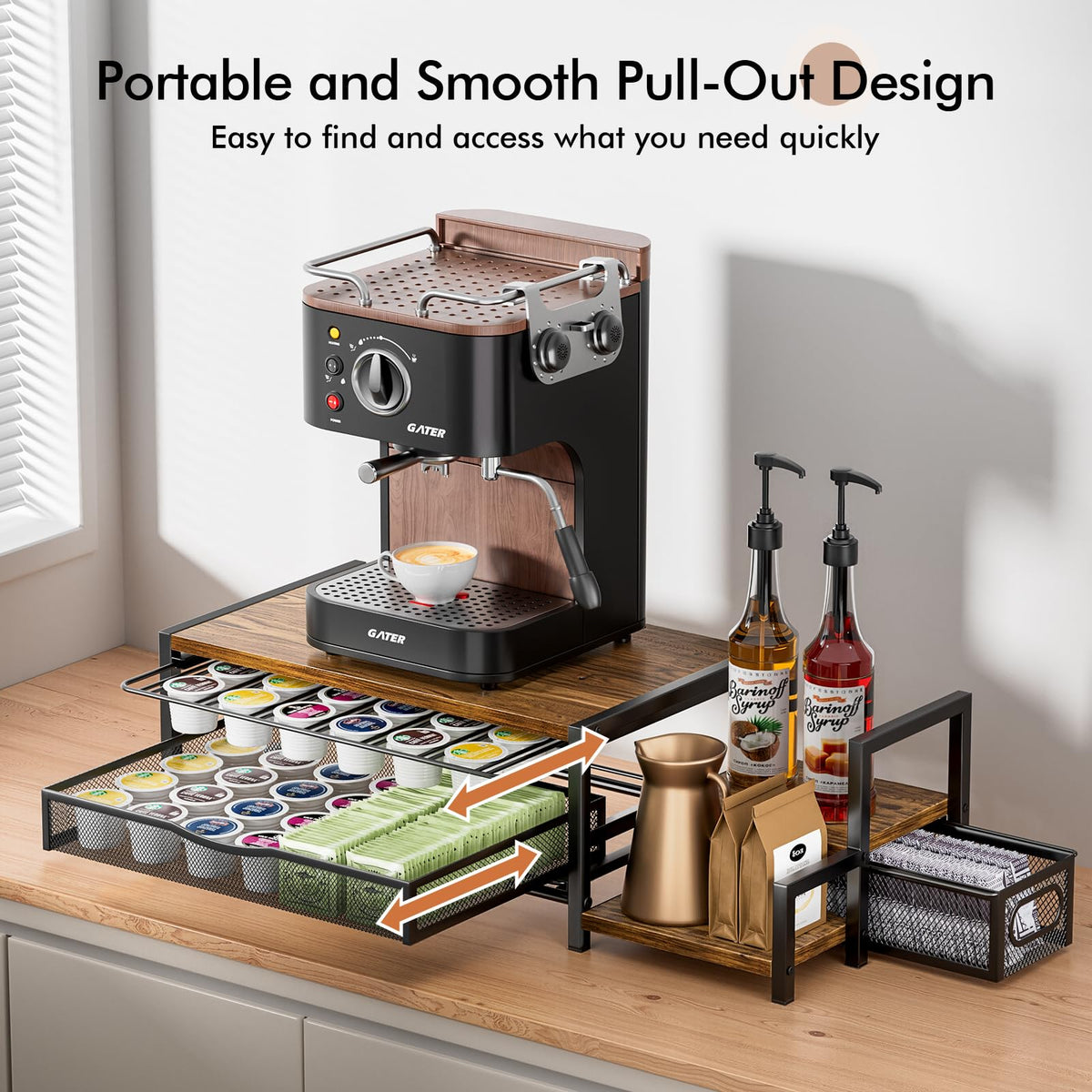 Coffee Bar Organizer for Countertop
