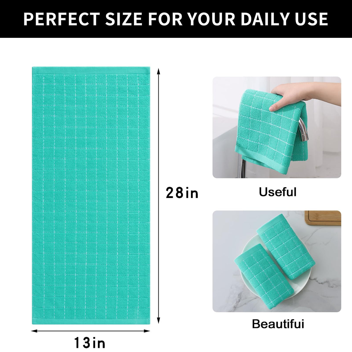 100% Cotton Terry Kitchen Towels (8 Count)