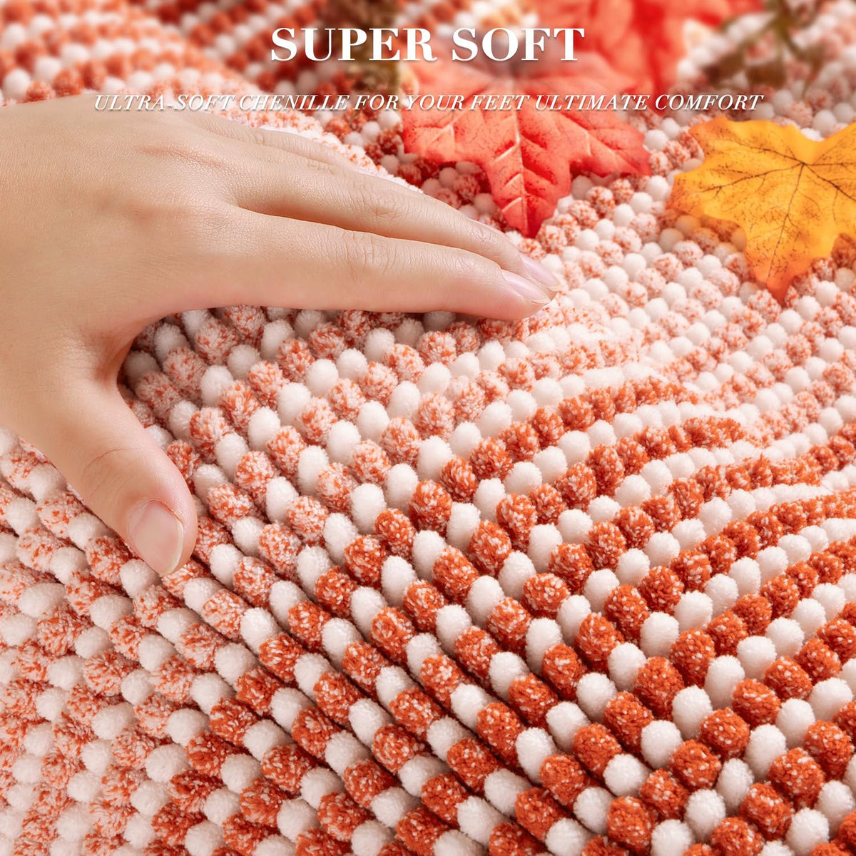 Fall Bathroom Rugs Sets 2 Piece