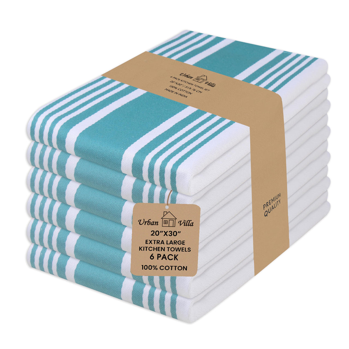 Kitchen Towels Cotton Dish Towels 20”x30” (6 Count)