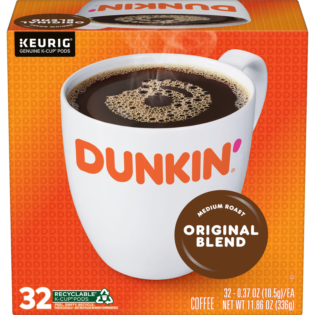 Dunkin’ Original Blend Medium Roast Coffee (32 Count)