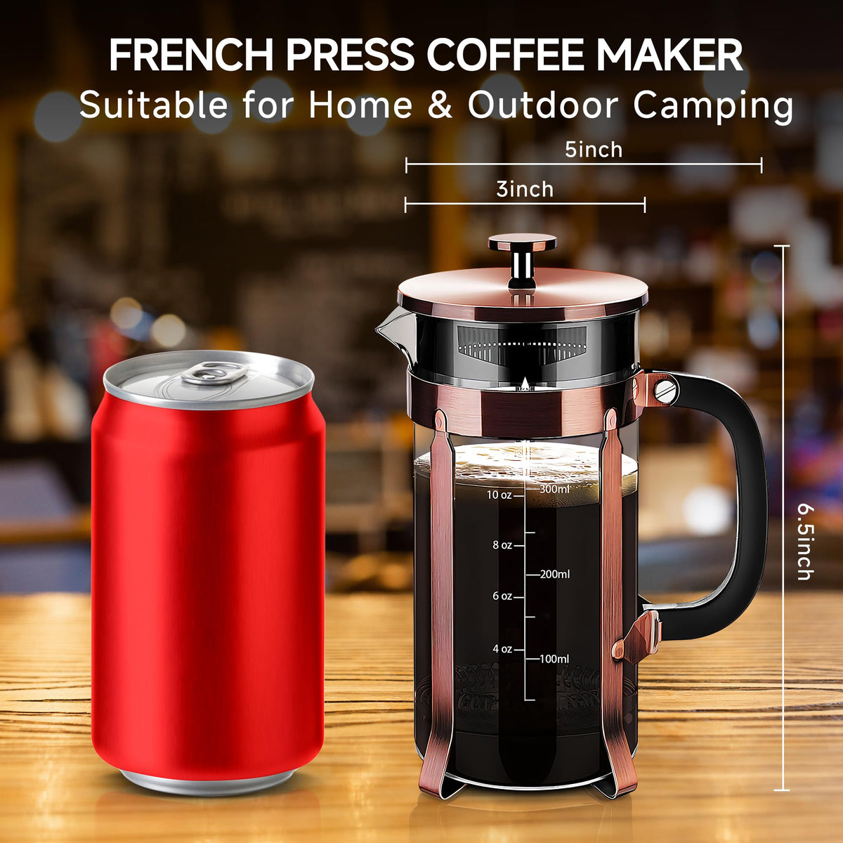 French Press Coffee Maker 304 Stainless Steel Coffee Press