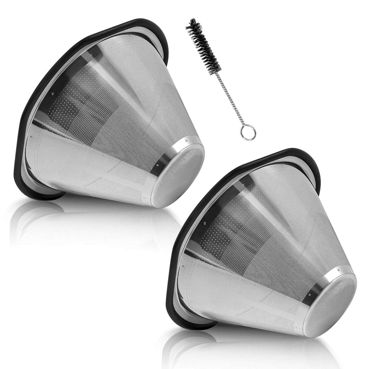 2Pcs Reusable Coffee Filter for Kalita Wave 185 and OXO 8 Cup Coffee Makers (2 Count)