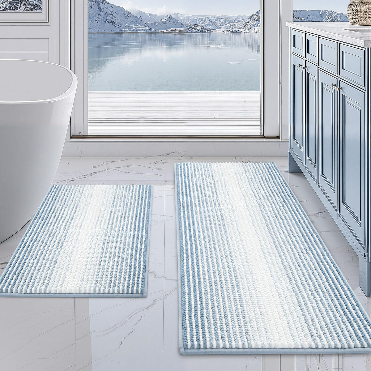 Bathroom Rugs Sets 2 Piece (14 Sq Ft)