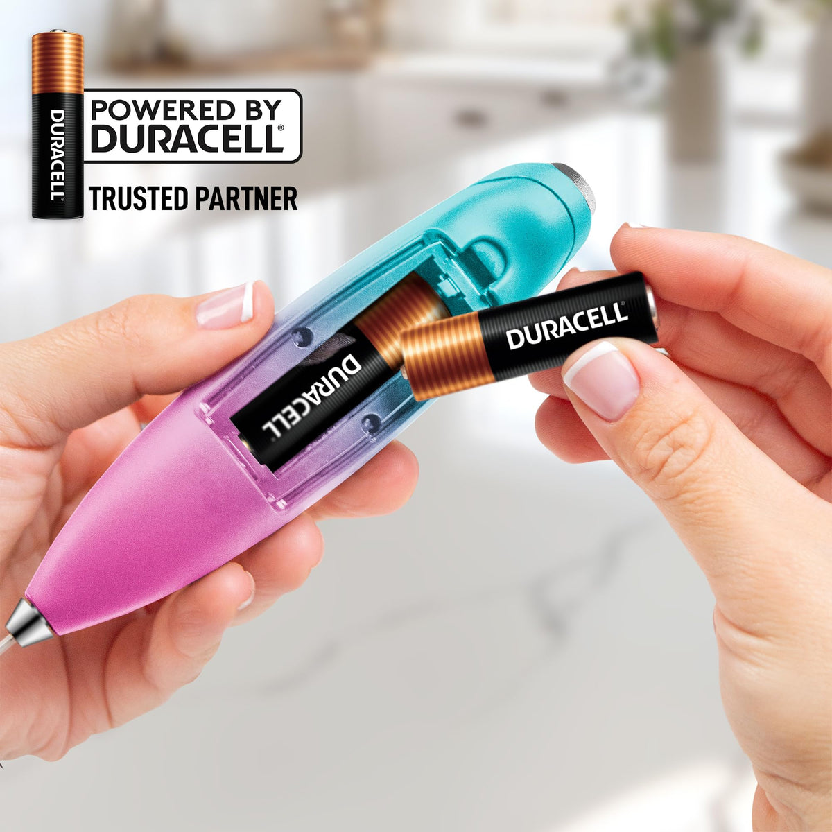 Powerful Milk Frother Wand With Duracell Batteries