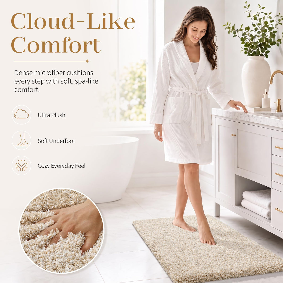 Fluffy Plush Bath Rug