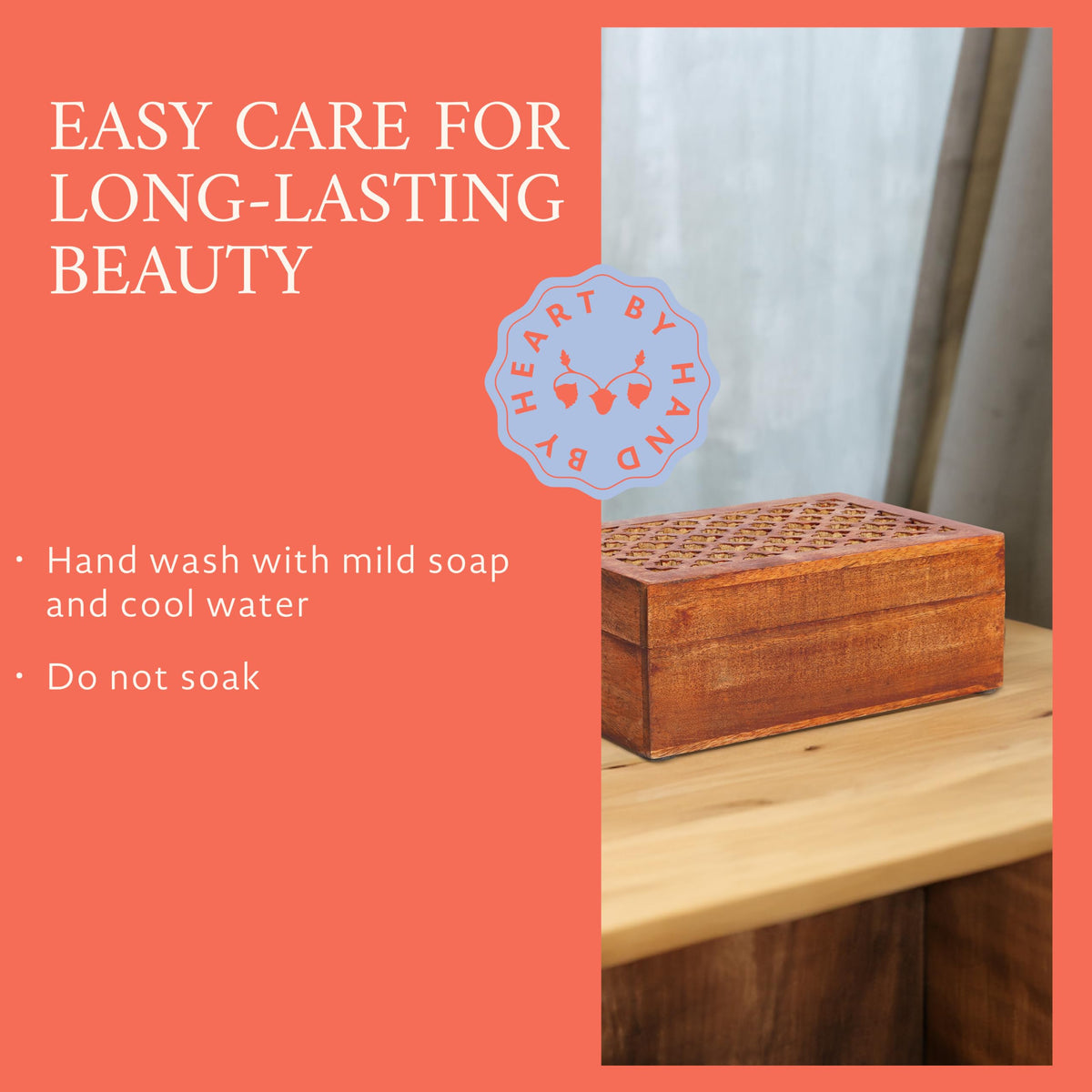 Trellis Mango Wood Storage Box