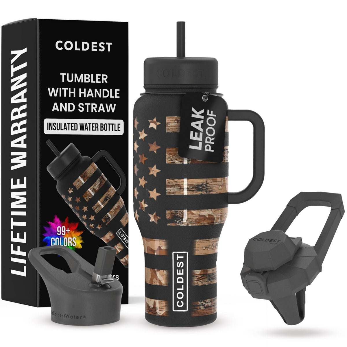 Coldest Tumbler with Handle and Straw