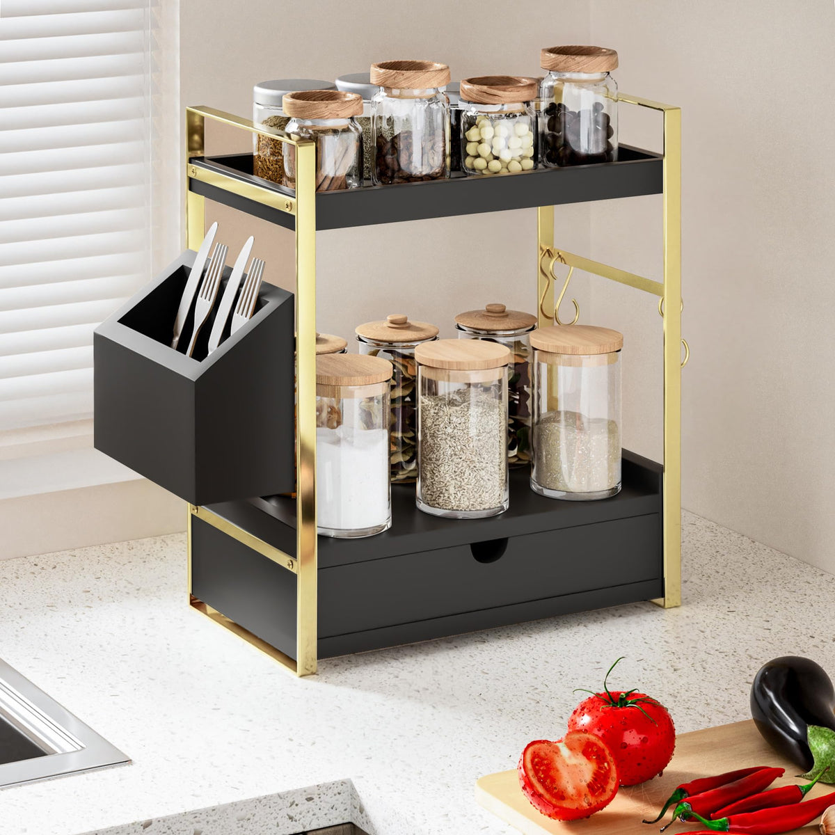 2 Tier Bathroom Counter Organizer