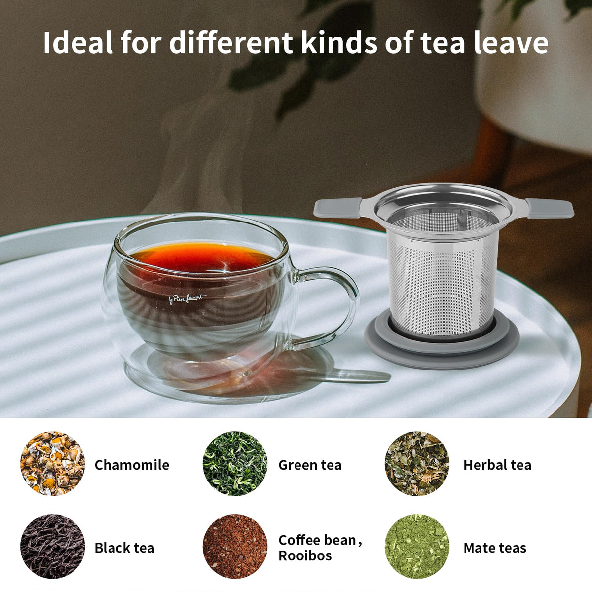 Stainless Steel Fine Mesh Tea Infuser for Loose Leaf Tea