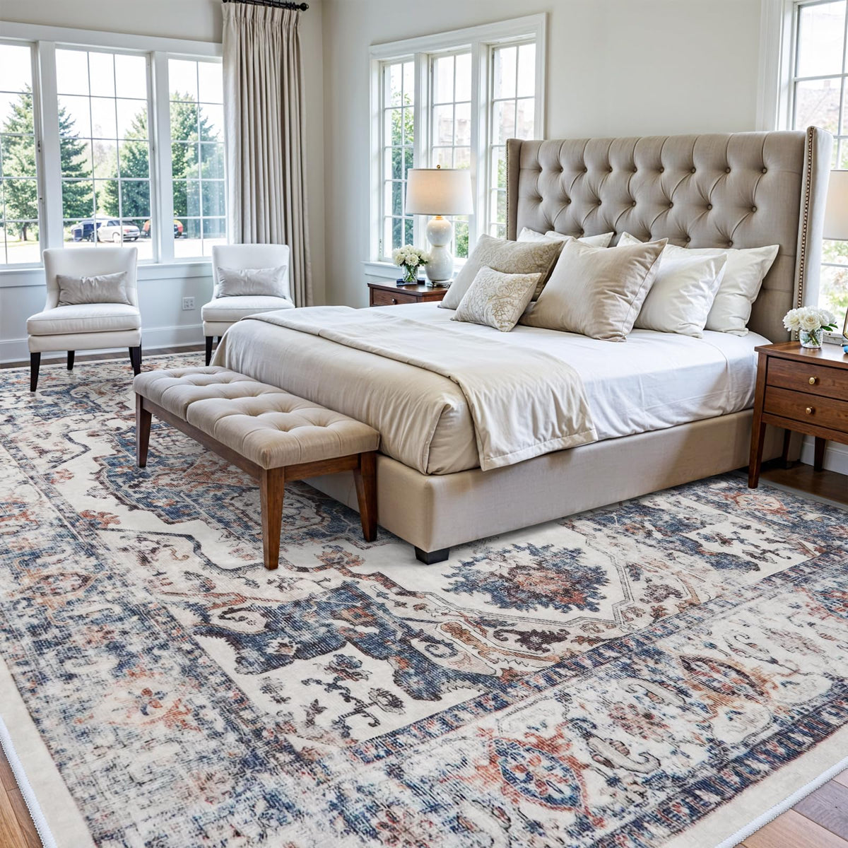 10x14 Washable Vintage Area Rug (143.24 Sq Ft)