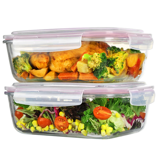 2Pack 2260ml 76.4oz Extra Large Glass Storage Containers (2 Count)