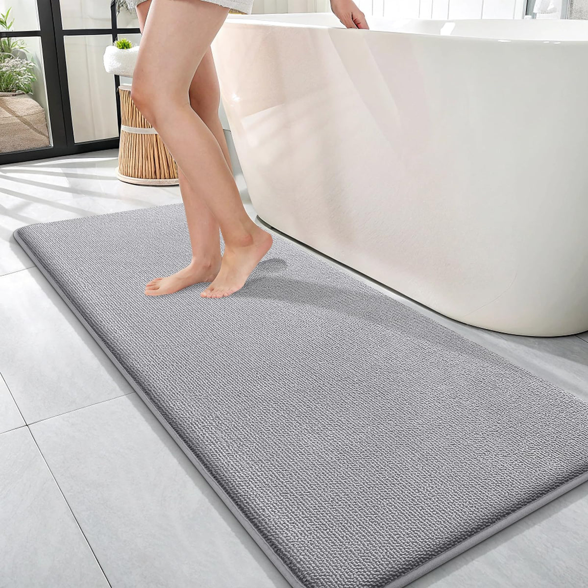 Memory Foam Bathroom Runner Rug 47x17