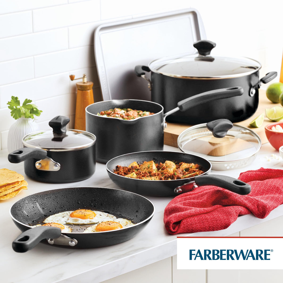 Cookstart Aluminum DiamondMax Nonstick Cookware Set