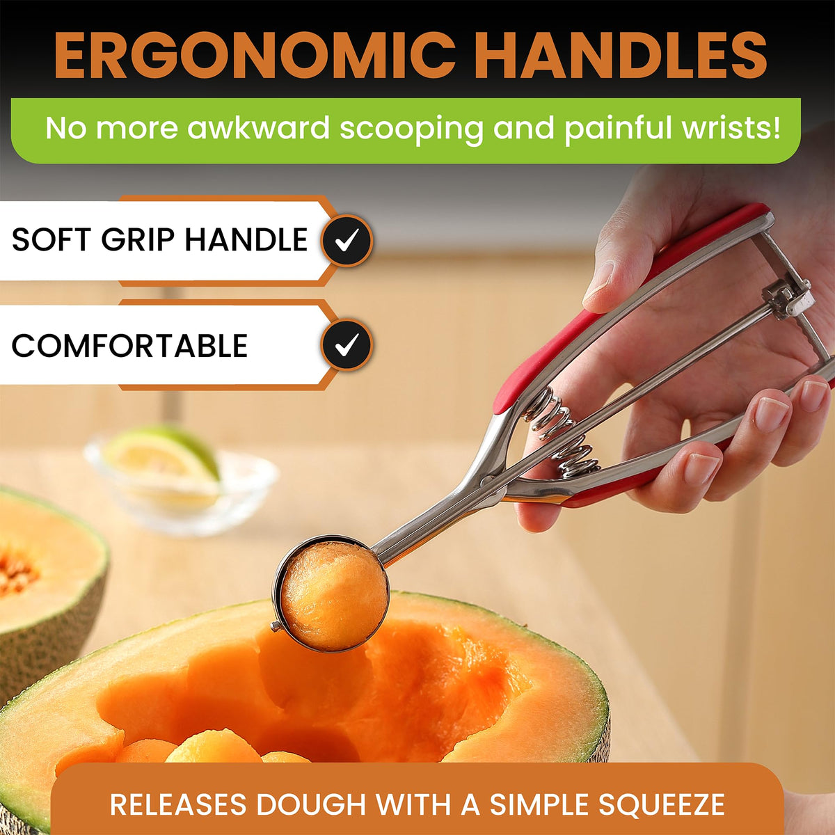 Small Stainless Steel Melon Baller Scoop #60