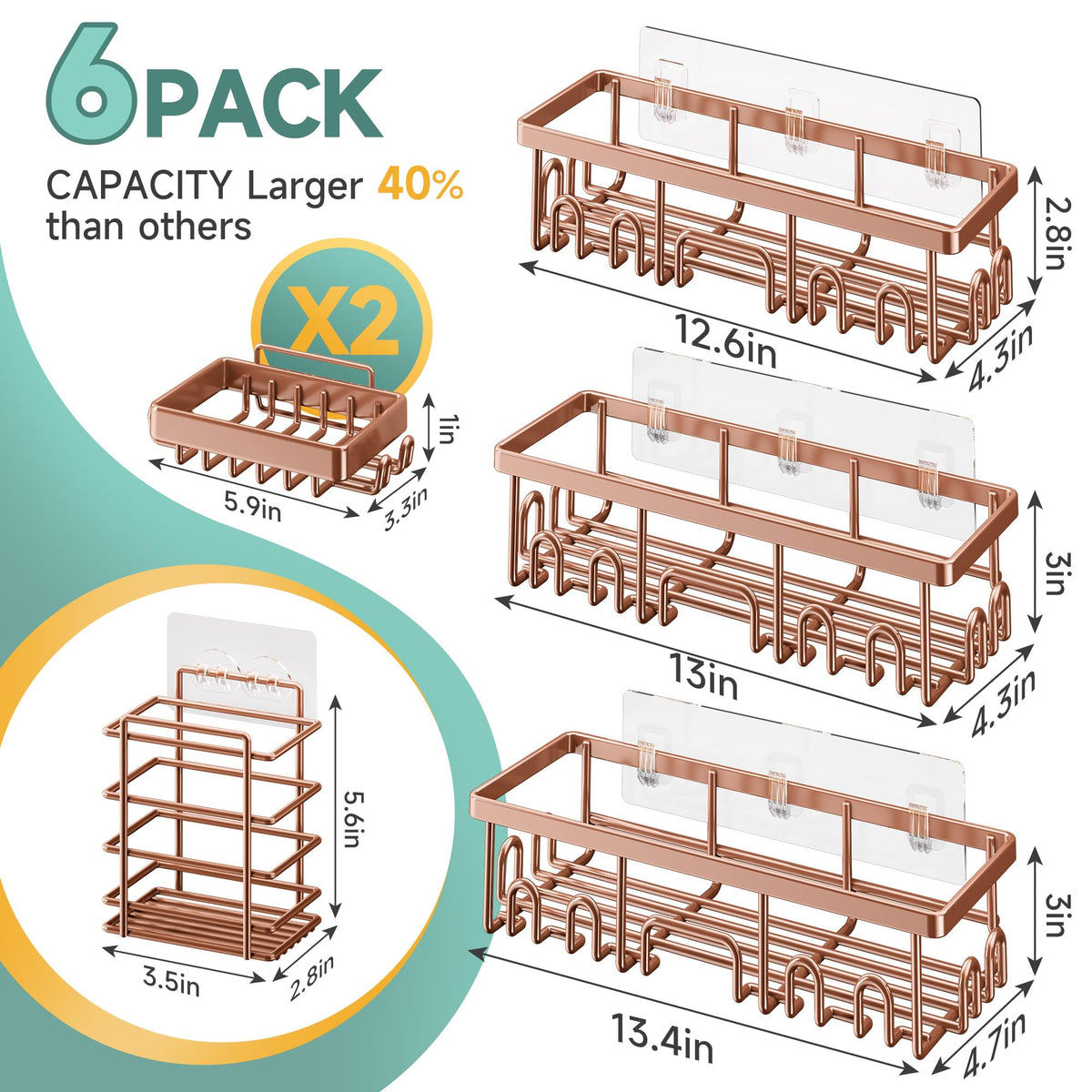 Shower Caddy 6 (6 Count)