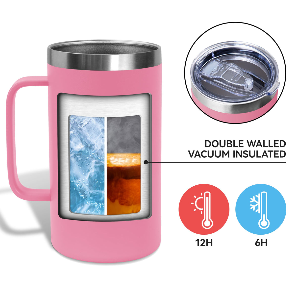 24oz Mug with Handle and Lid