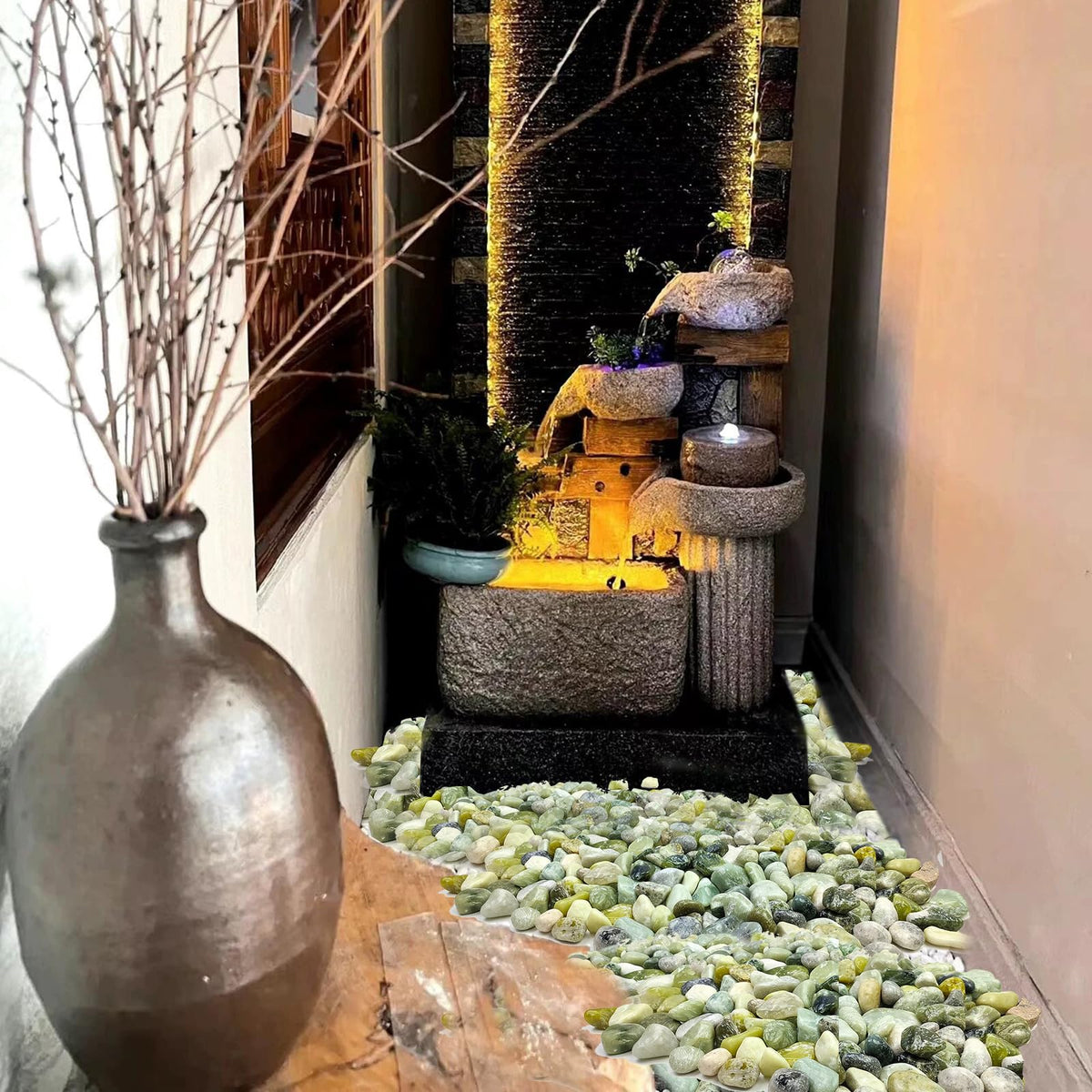 40 lbs Jade River Rocks for Landscaping