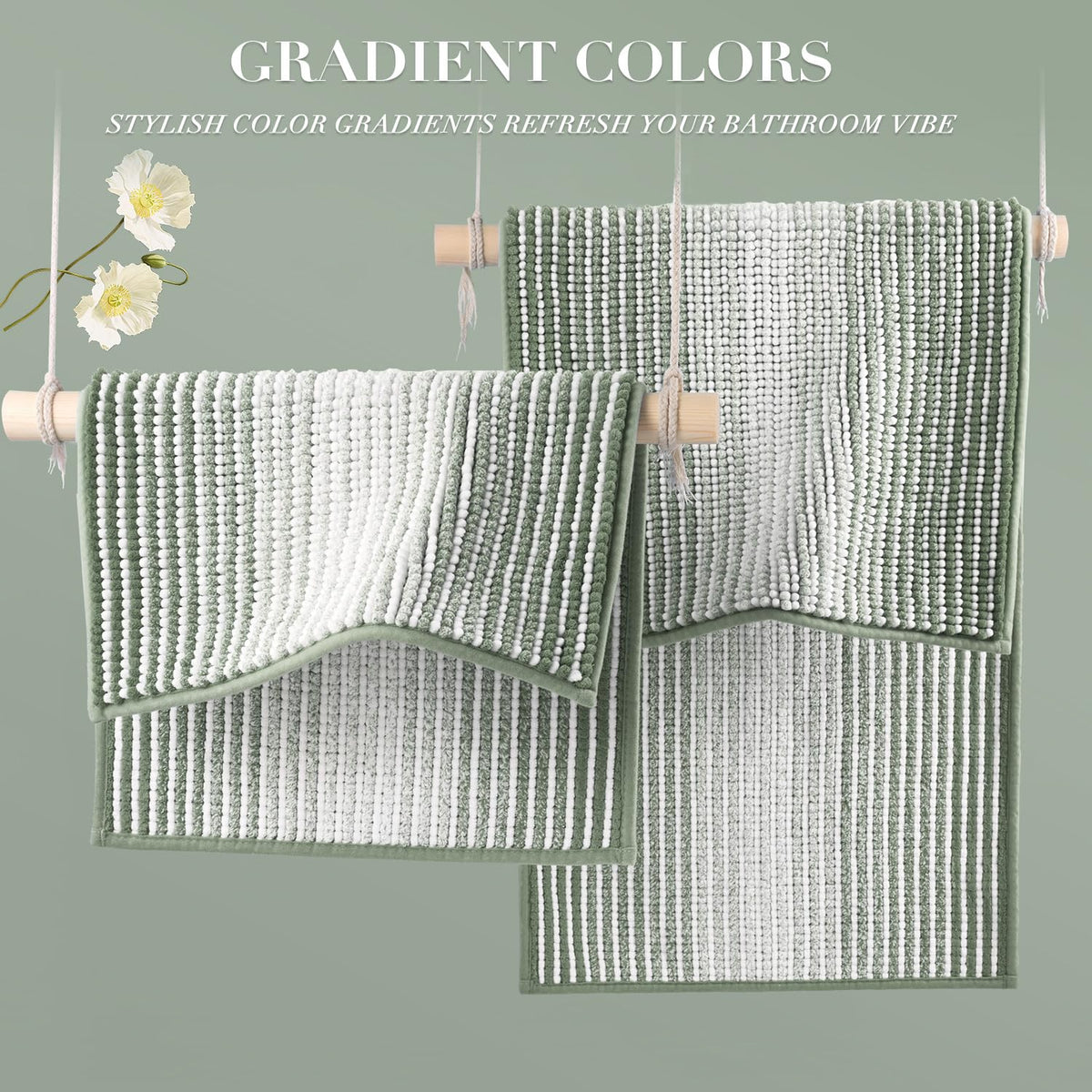 Bathroom Rugs Sets 2 Piece (12.85 Sq Ft)